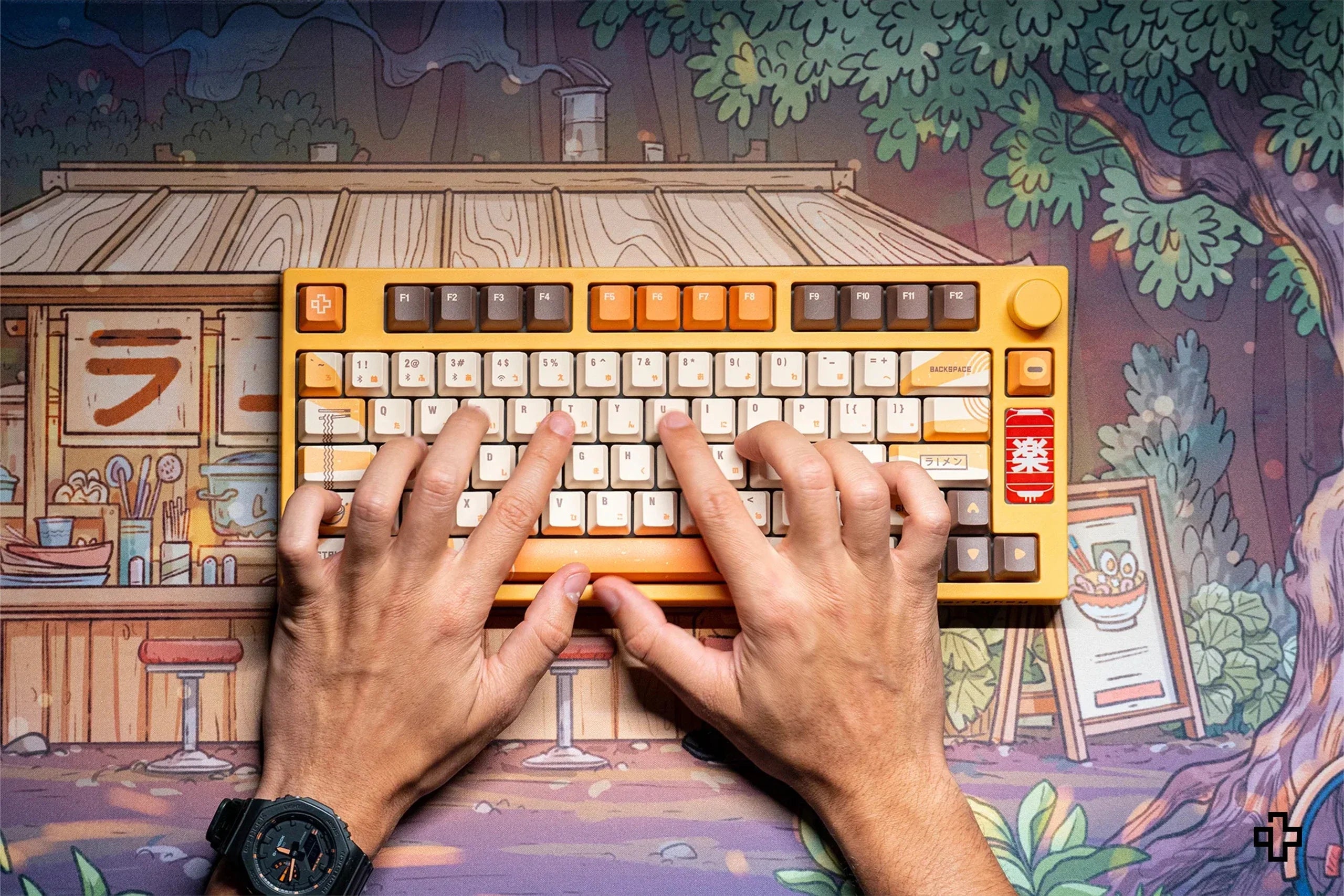 Deskmat / podkładka pod mysz QwertyKey Ramen 4 mm obszyte krawędzie