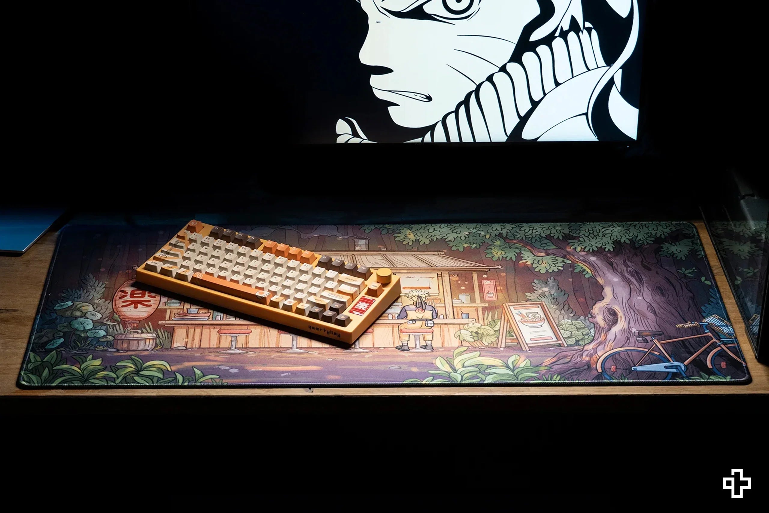 Deskmat / podkładka pod mysz QwertyKey Ramen 4 mm obszyte krawędzie
