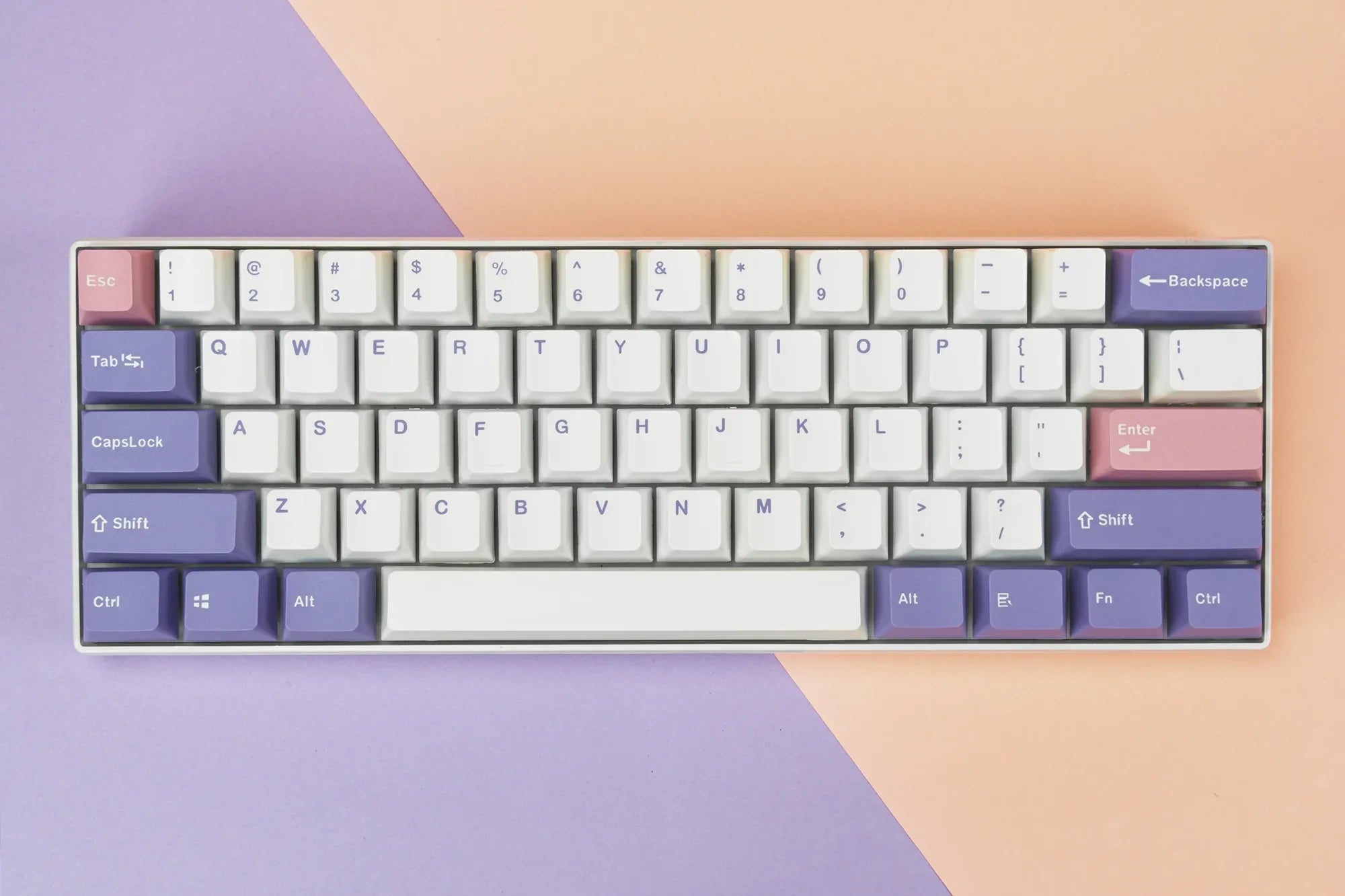 Zestaw keycapów QwertyKey Fioletowy PBT Double Shot profil OEM