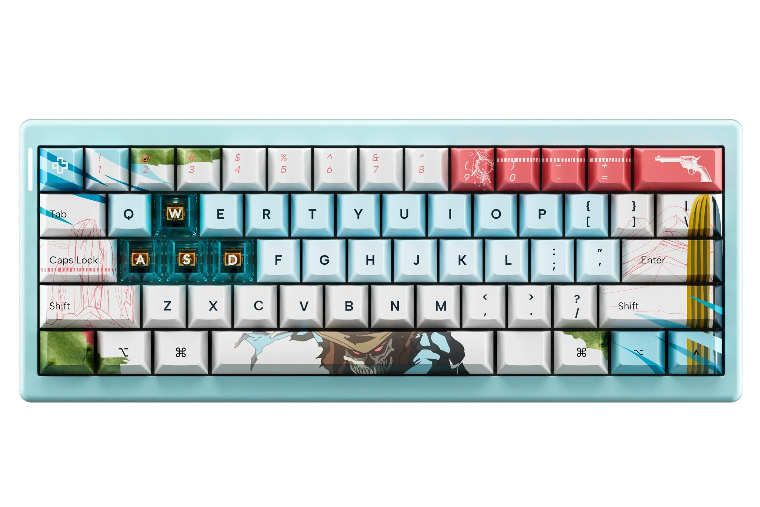 QwertyKey61 PRO Western - bezprzewodowa klawiatura mechaniczna gamingowa, Hotswap, RGB