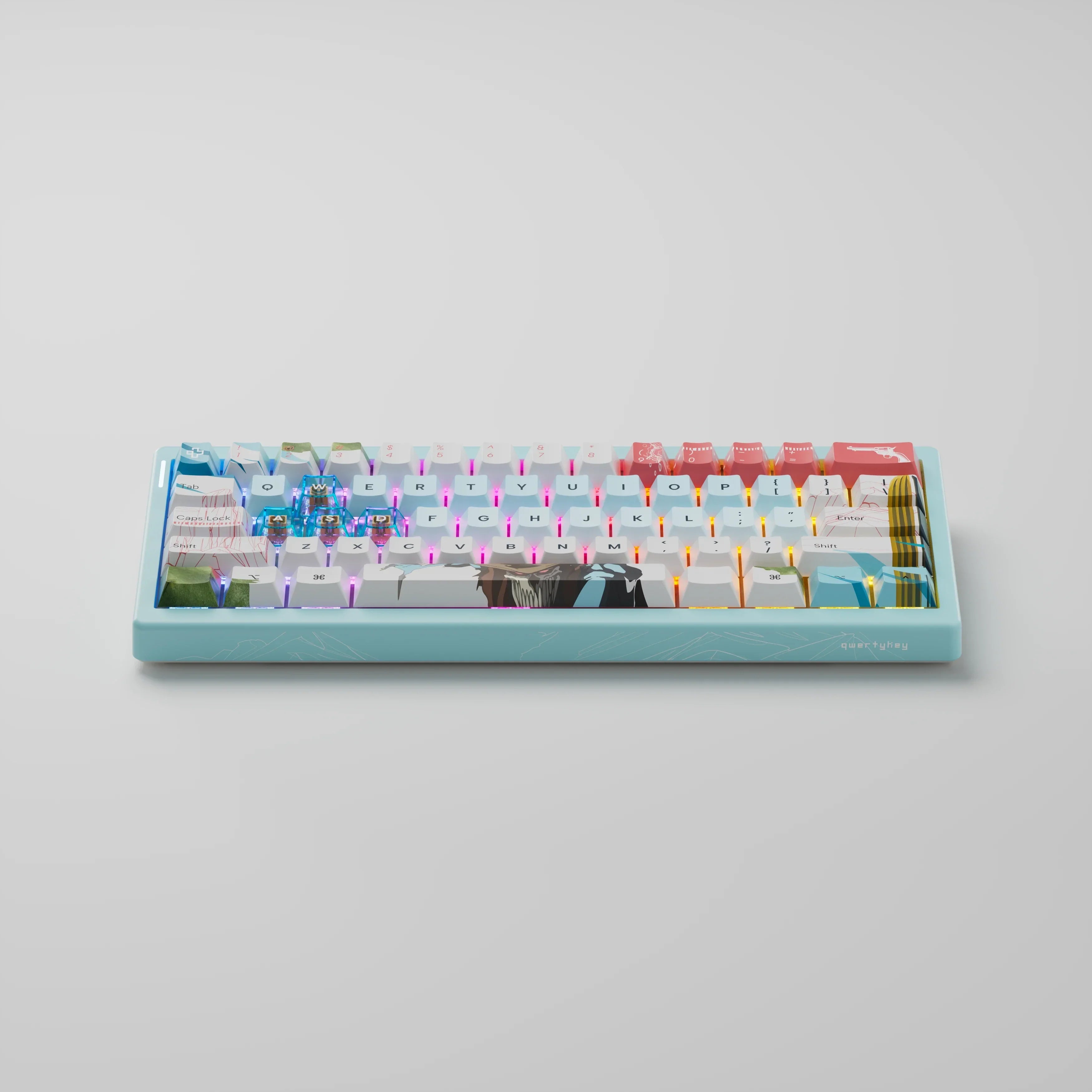 QwertyKey61 PRO Western - bezprzewodowa klawiatura mechaniczna gamingowa, Hotswap, RGB