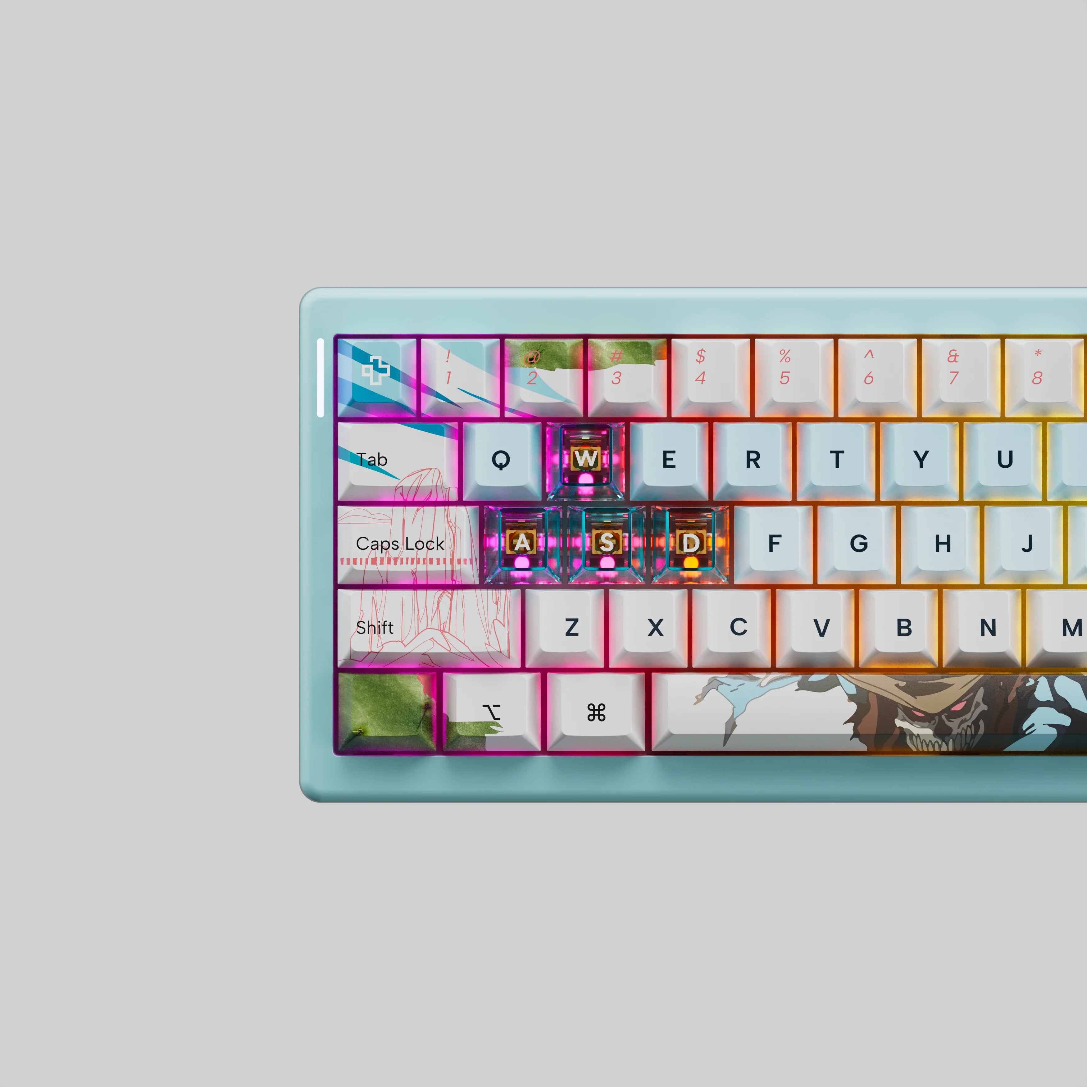 QwertyKey61 PRO Western - bezprzewodowa klawiatura mechaniczna gamingowa, Hotswap, RGB