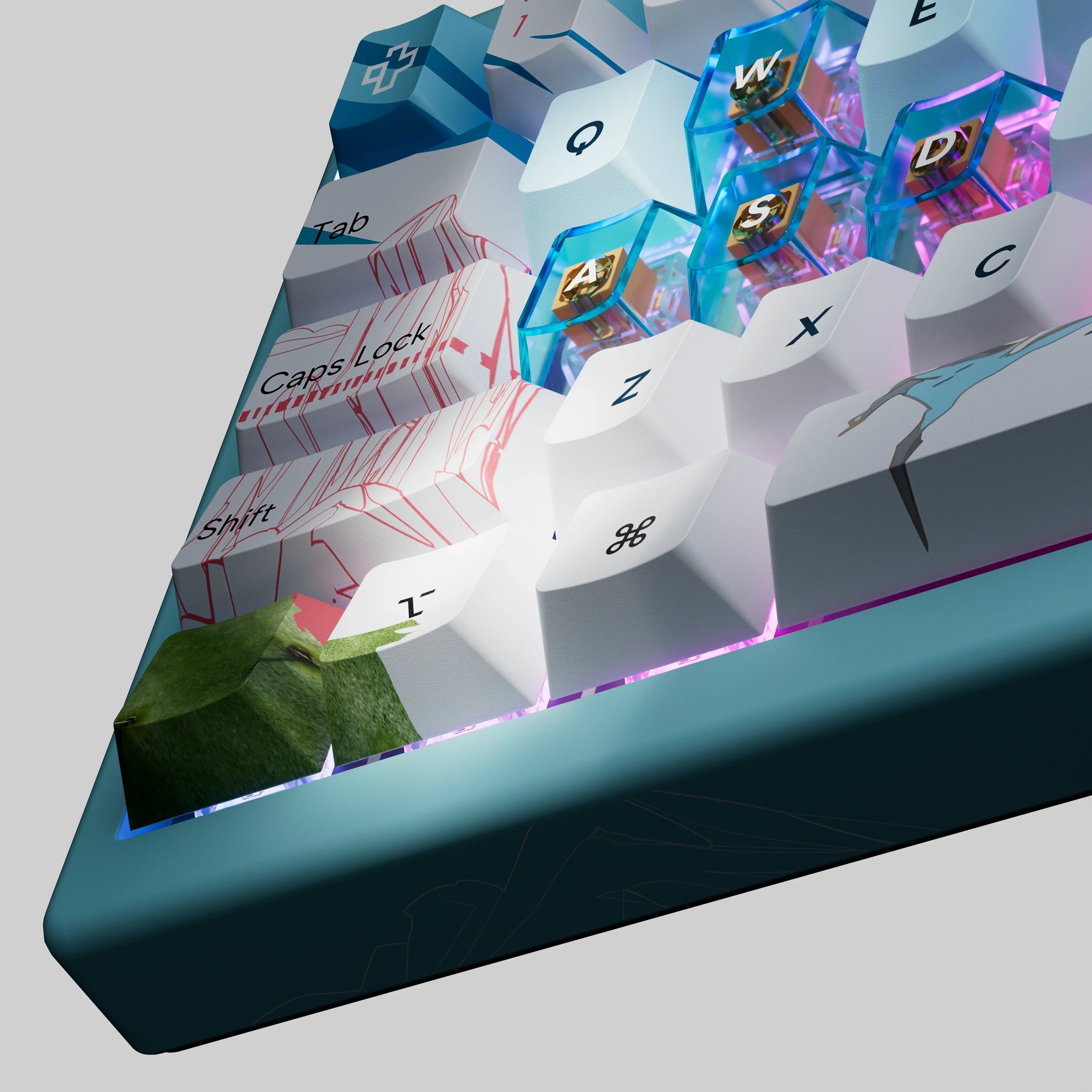 QwertyKey61 PRO Western - bezprzewodowa klawiatura mechaniczna gamingowa, Hotswap, RGB