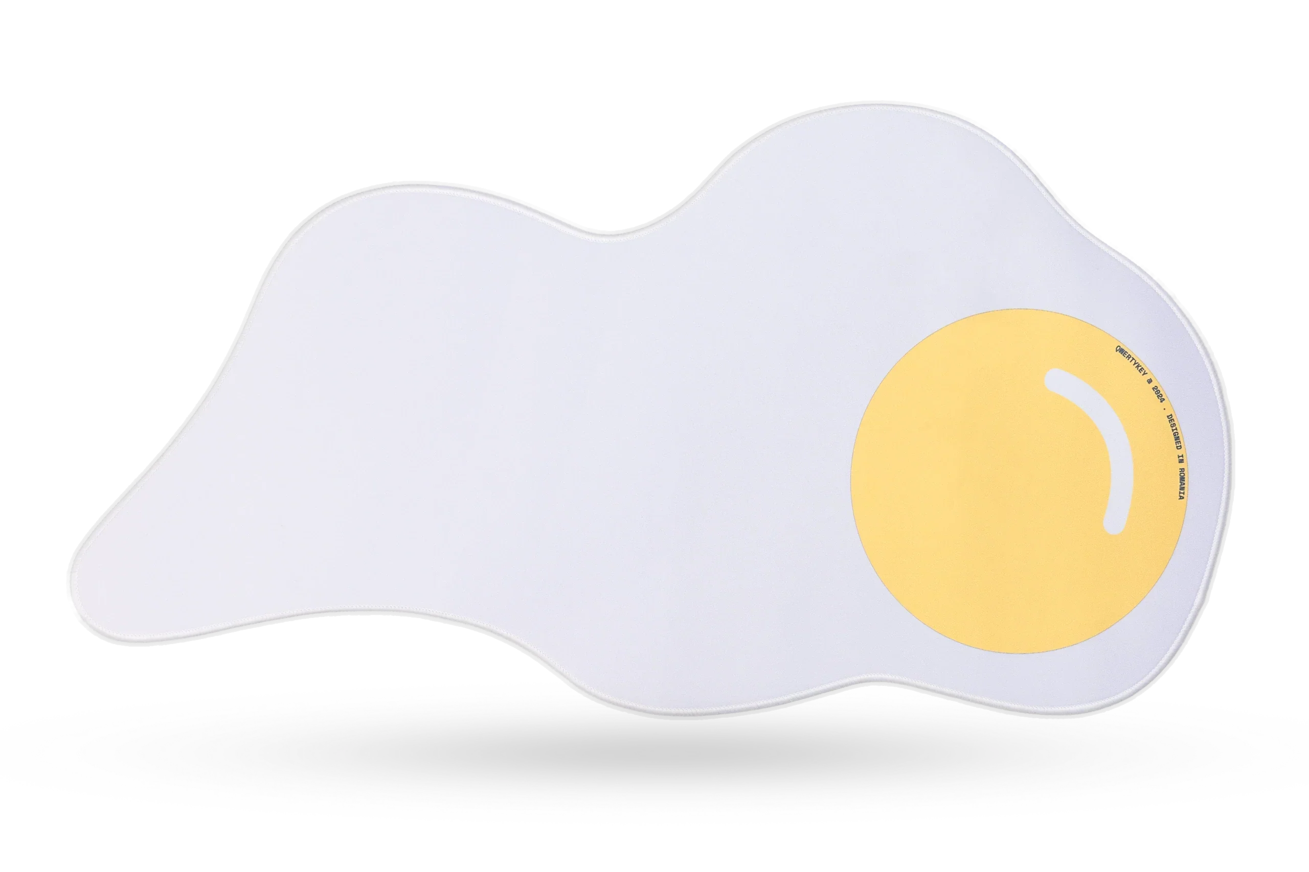 Deskmat QwertyKey Egg, nieregularny kształt, 4 mm, obszyte krawędzie