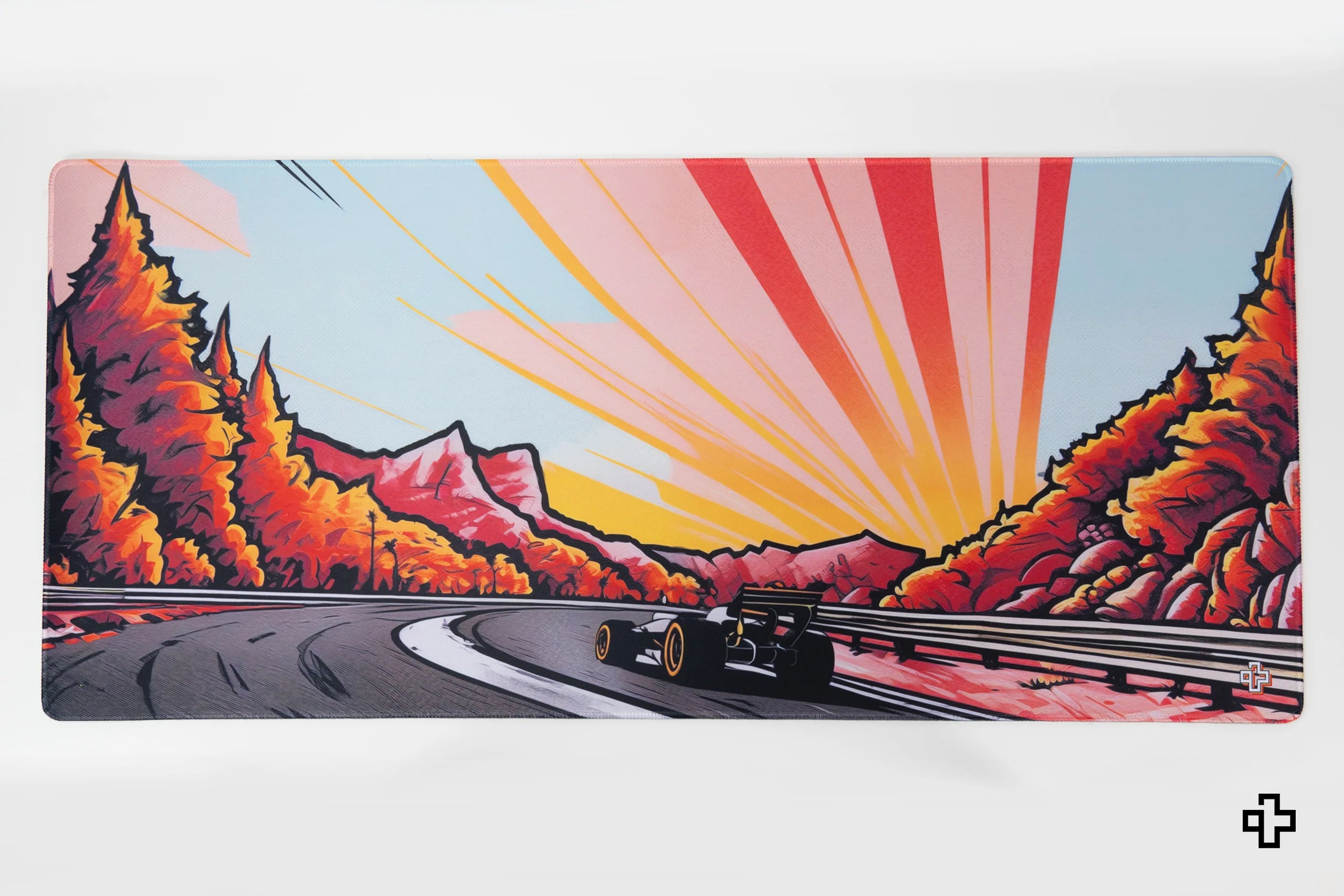 Deskmat / podkładka pod mysz QwertyKey Formula Sunset 4 mm obszyte krawędzie