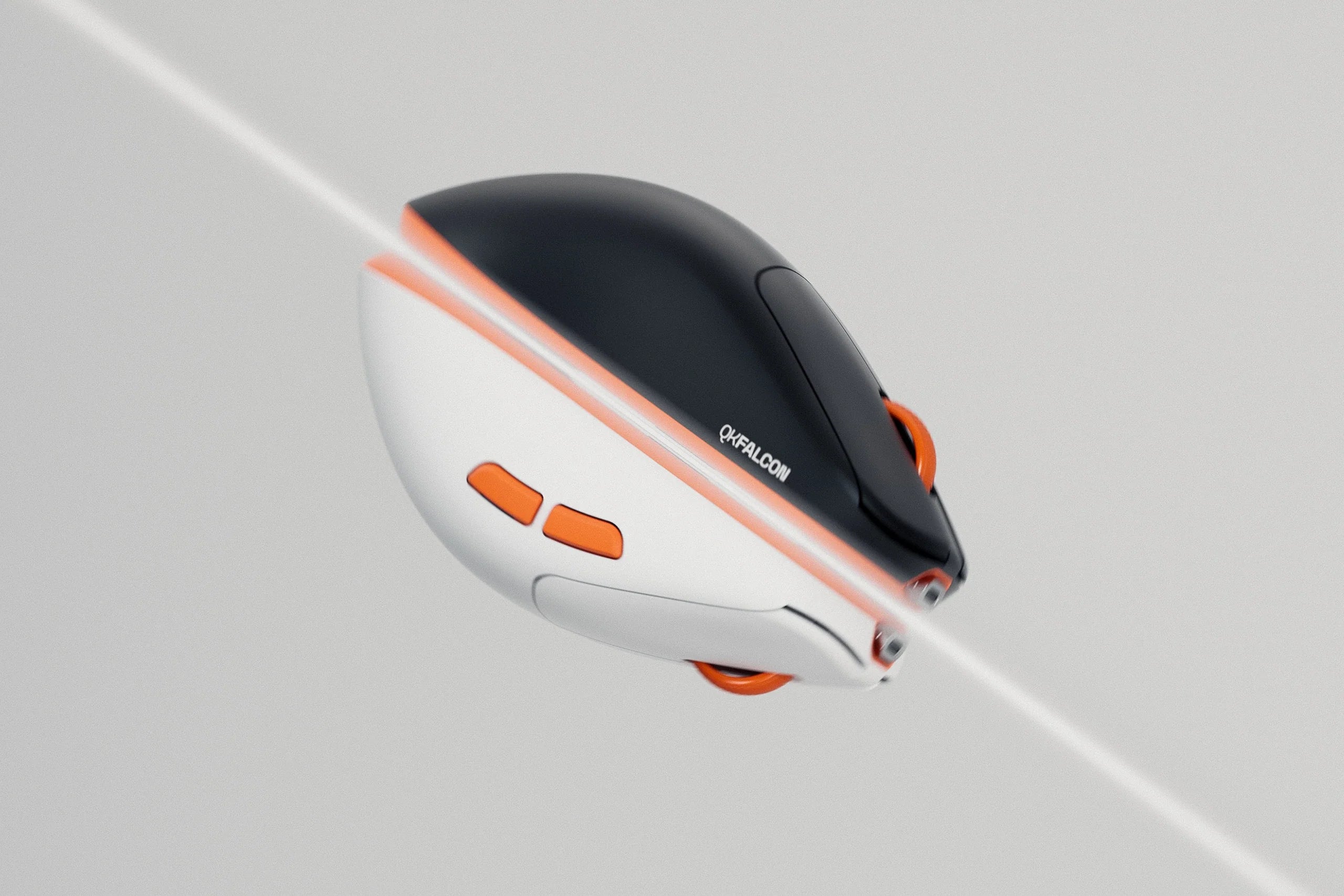 mysz Gaming QwertyKey Falcon czarna 8K, 30.000 DPI, Bluetooth bezprzewodowa trio mode, Pixart 3950