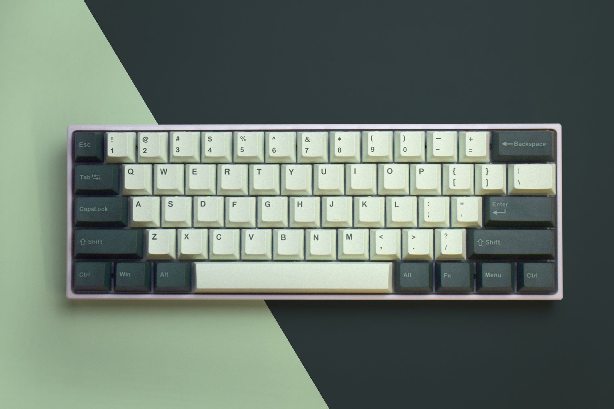 Zestaw keycapów QWERTY Olive profil Cherry PBT Double Shot