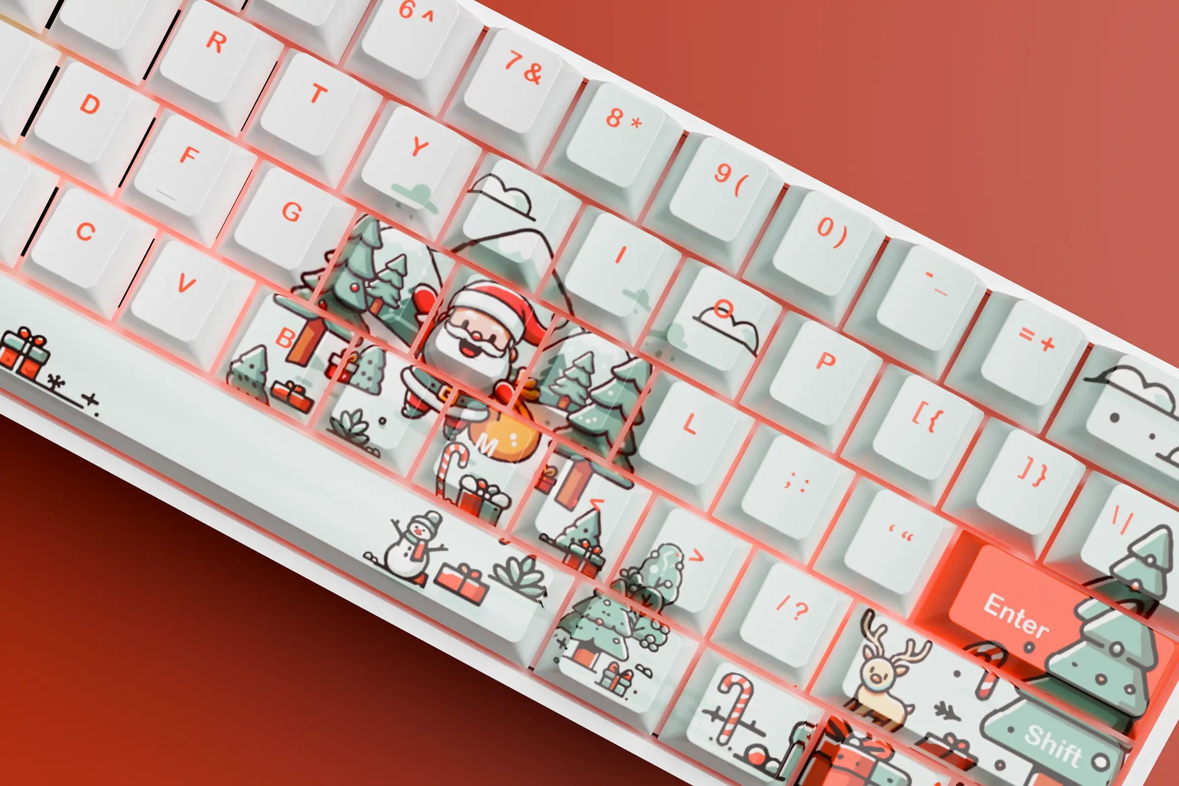QwertyKey Santa - świąteczna klawiatura mechaniczna gamingowa, Hotswap