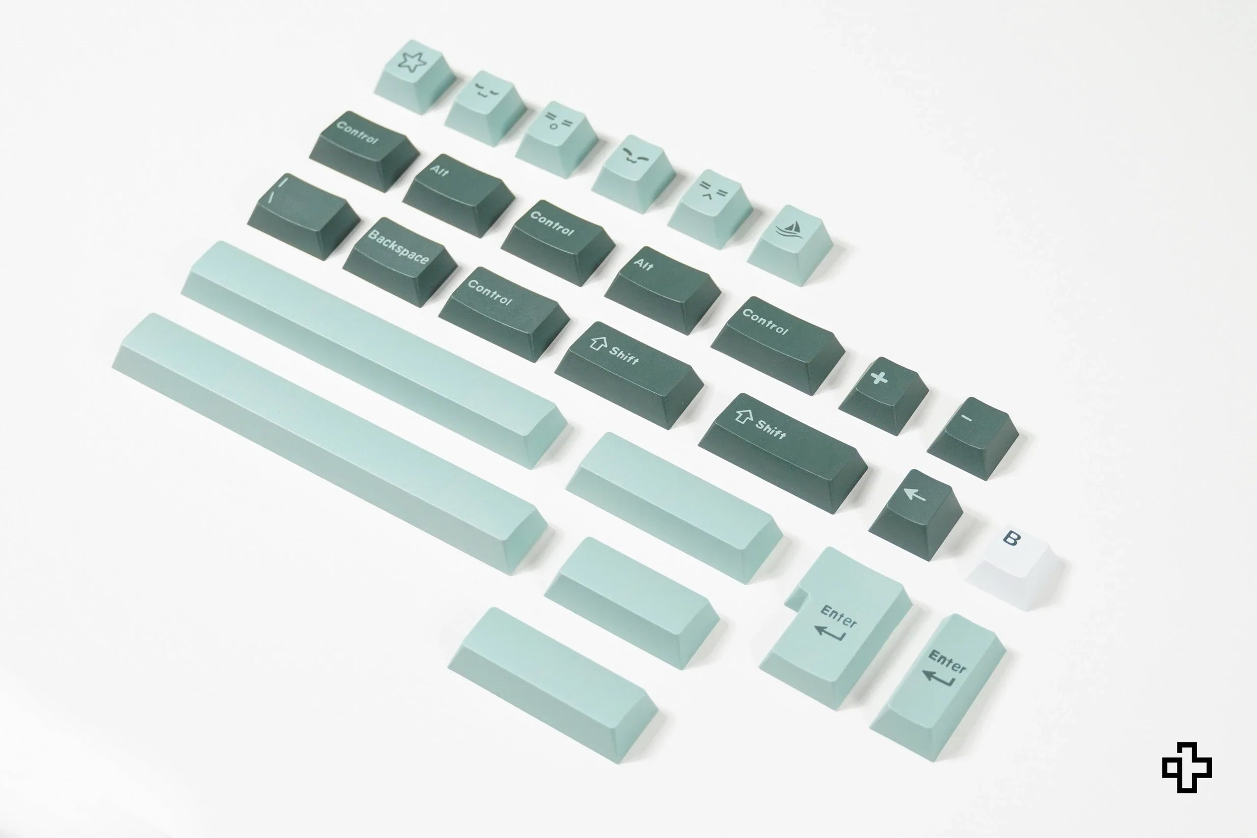 Zestaw keycapów QWERTY Olive V2 PBT Double Shot