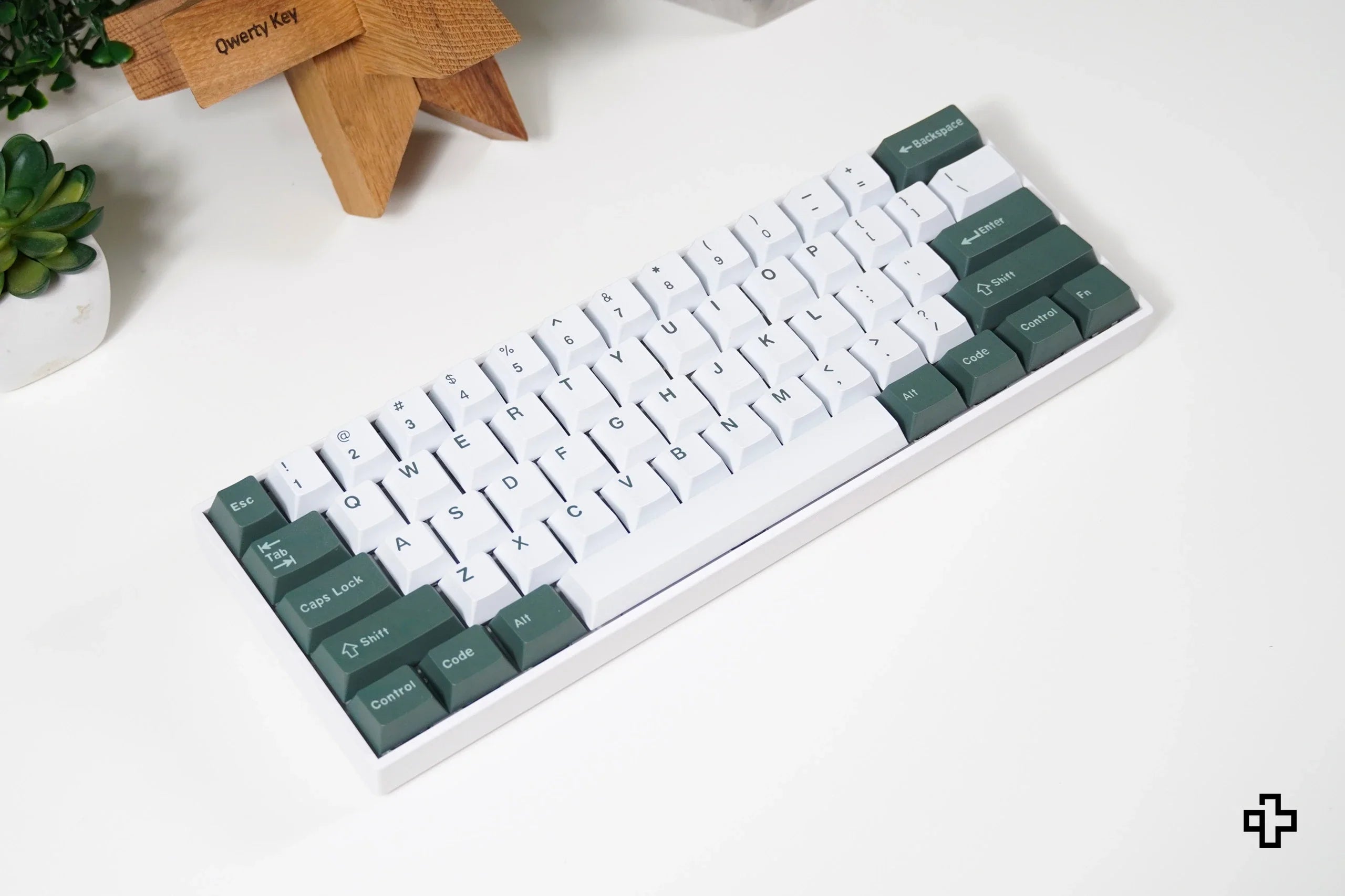 Zestaw keycapów QWERTY Olive V2 PBT Double Shot