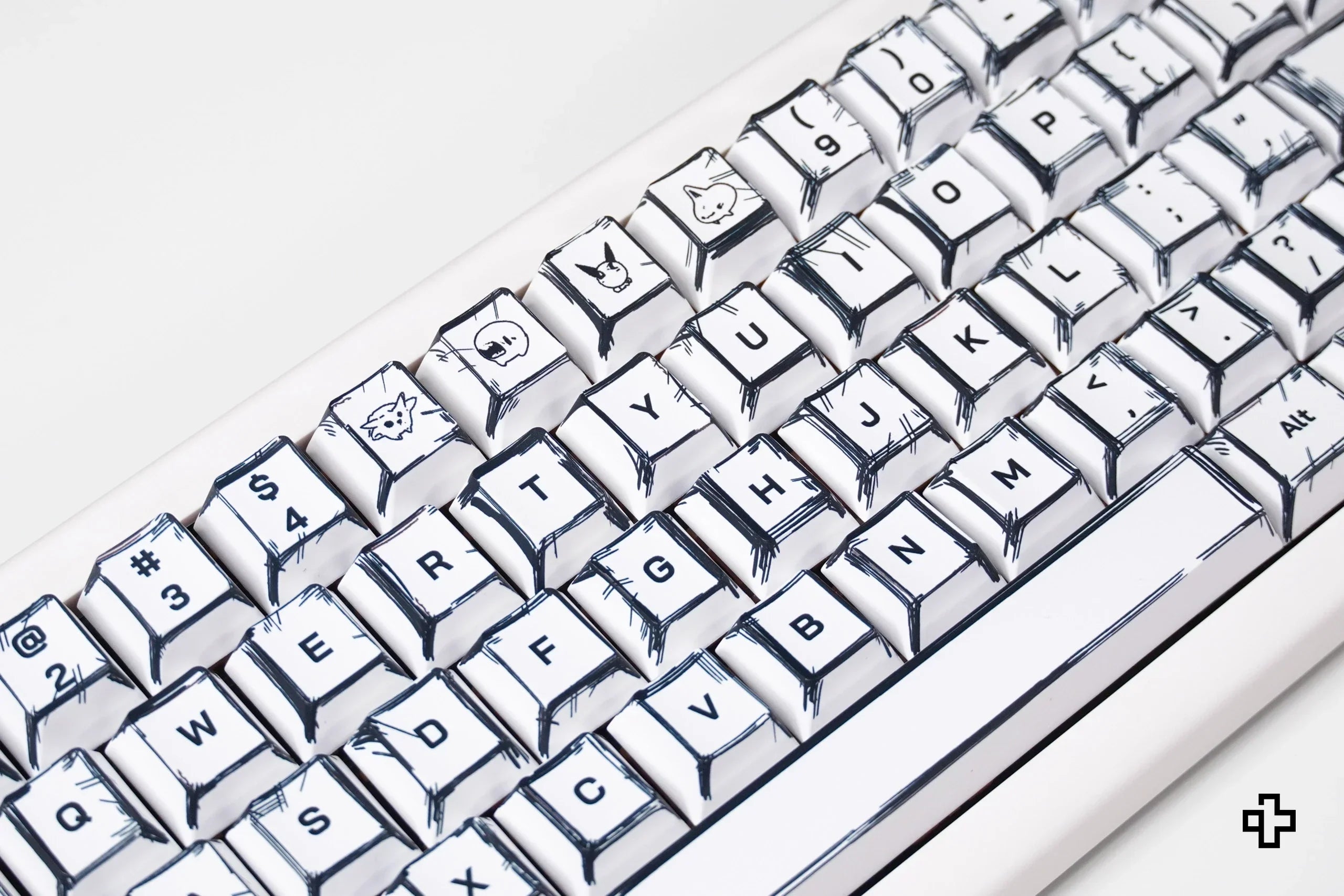 Zestaw keycapów QwertyKey Manga profil Cherry materiał PBT